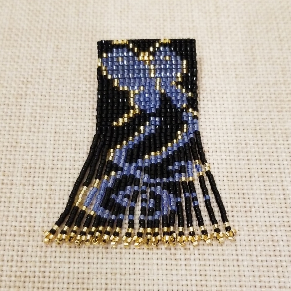 Handmade beaded butterfly pin
